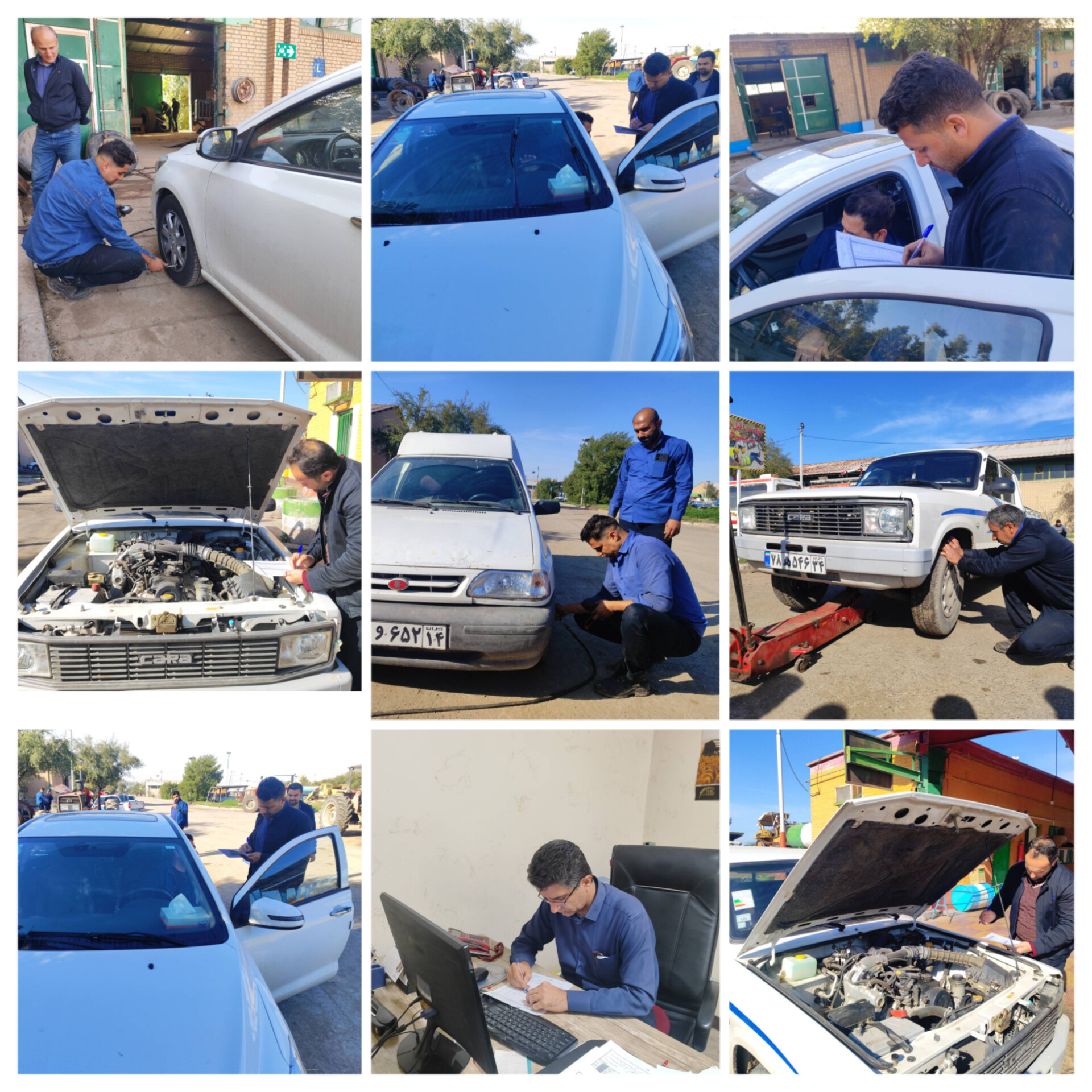 انجام معاینه فنی خودروهای شرکت کشت و صنعت امام خمینی (ره) همزمان با هفته هوای پاک