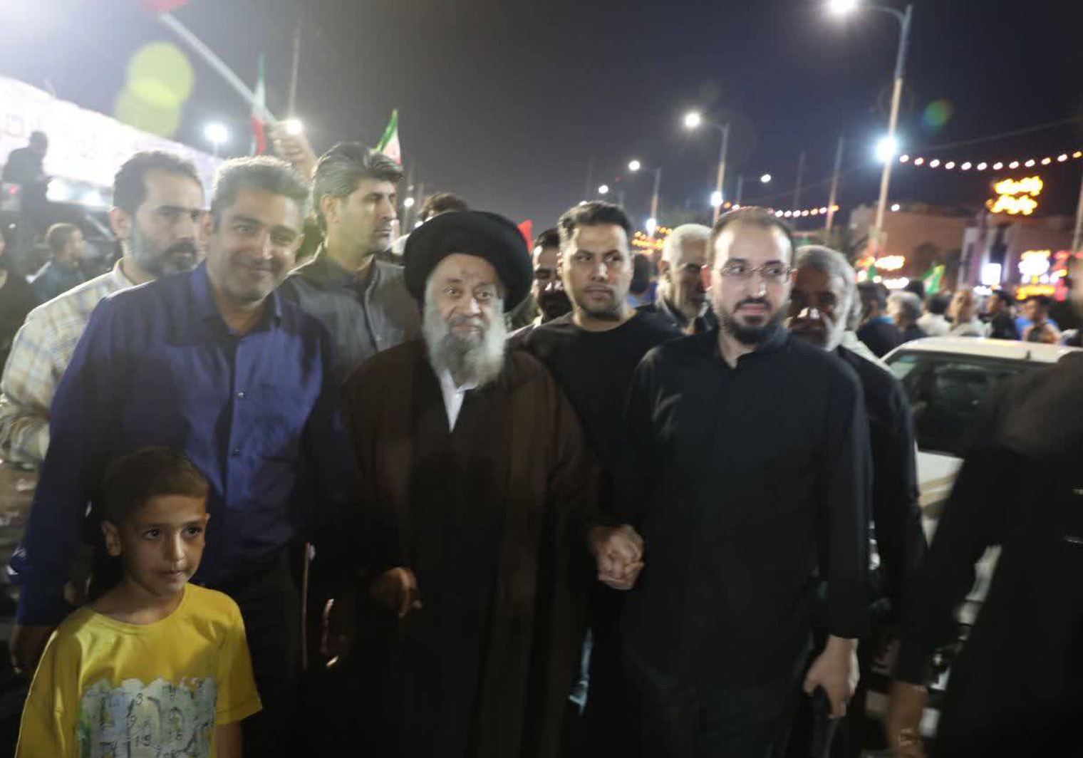 حضور آیت‌الله موسوی جزایری در موکب سیدالشهدا شرکت توسعه نیشکر