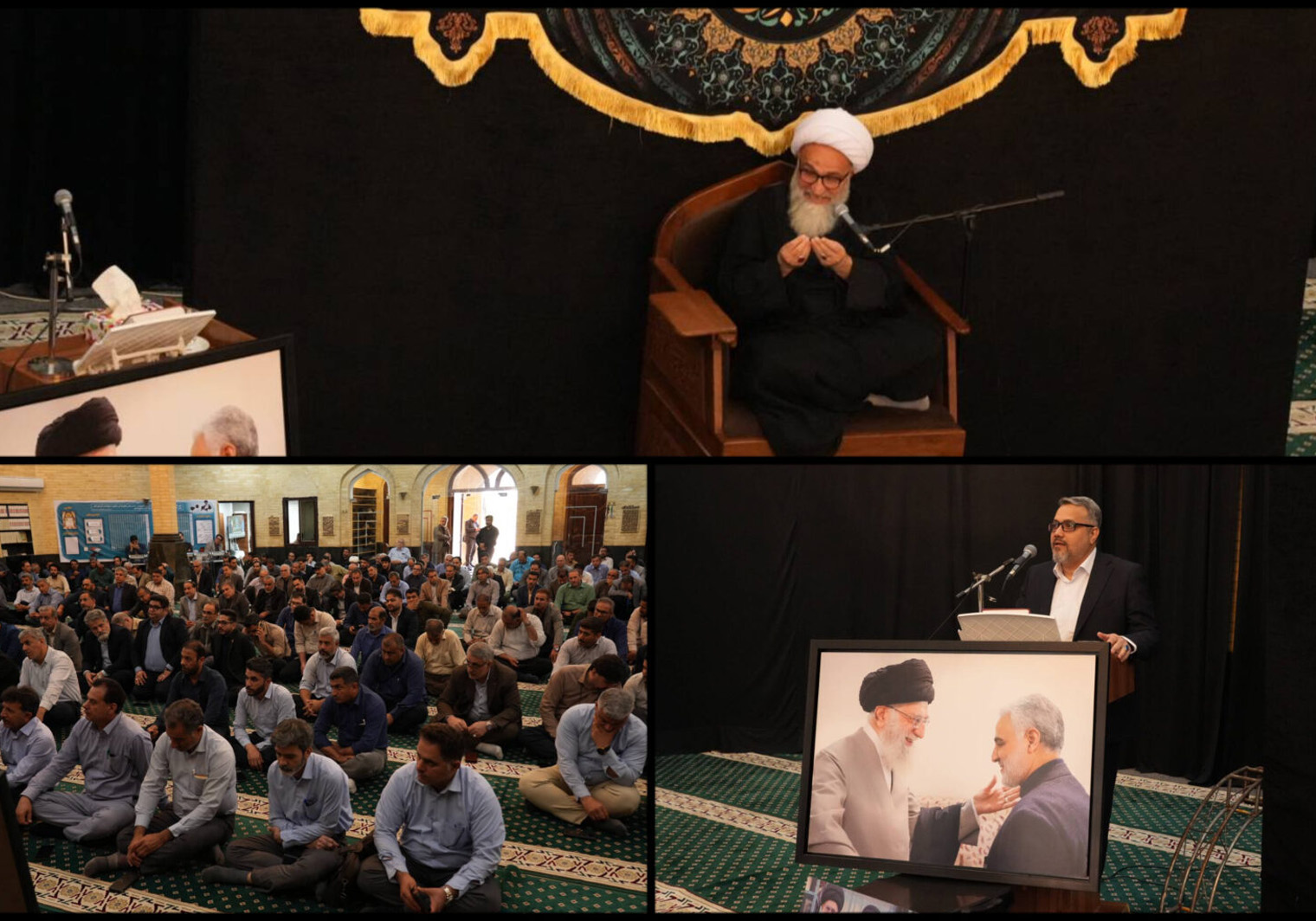 مراسم اربعین شهادت رهبری در مسجد ولایت اهواز برگزار شد/تأکید آیت‌الله حیدری بر جایگاه ولایت فقیه و نقش آن در ثبات کشور